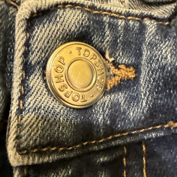 Topshop -Wmns Jeans-Jamie Skinny Stretch-Med Wash Denim-Distressed Hem-26x30 - Picture 11 of 16